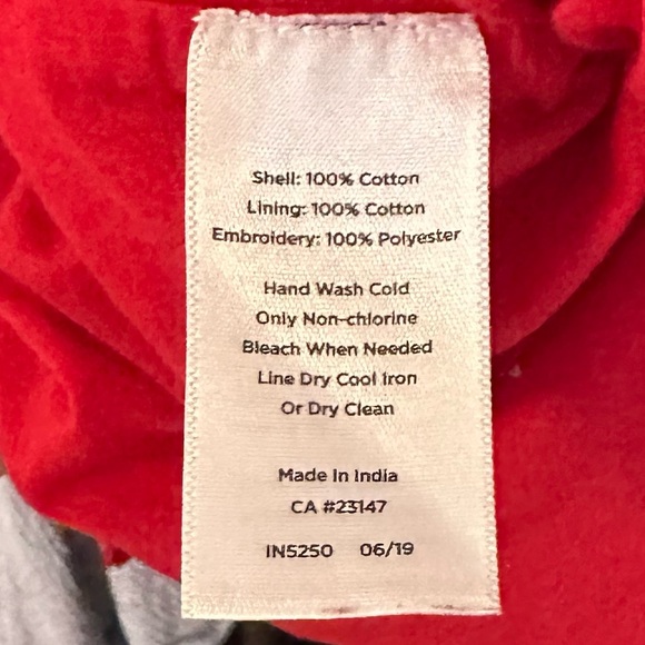 Talbots Red Embroidered Floral Appliqué Shell Sleeveless Blouse Top Size Large - Picture 7 of 9